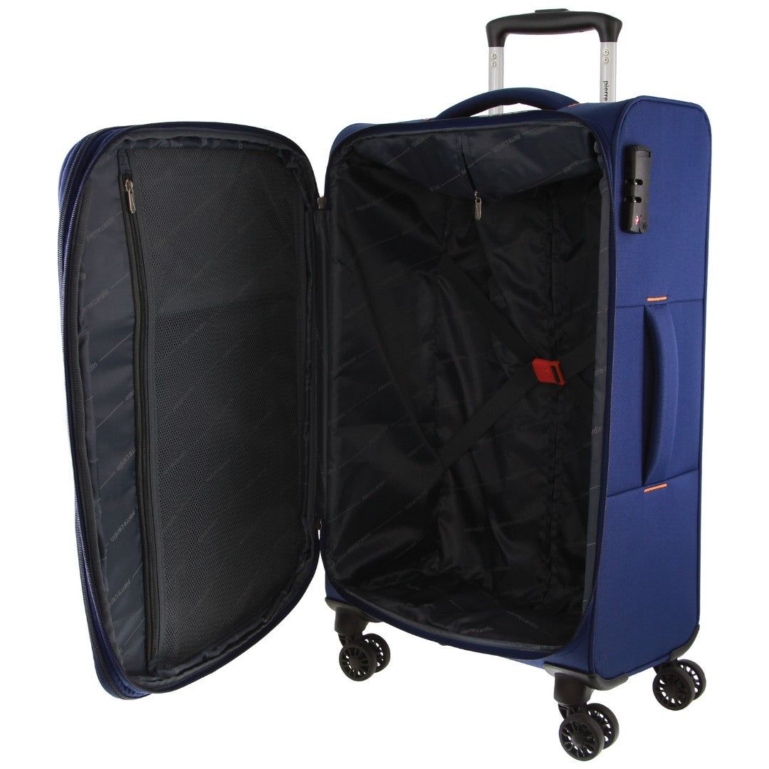 Soft Shell Cases Pierre Cardin 68cm MEDIUM Soft-Shell Suitcase Travel Azul Marinho | 2318-QUWVY