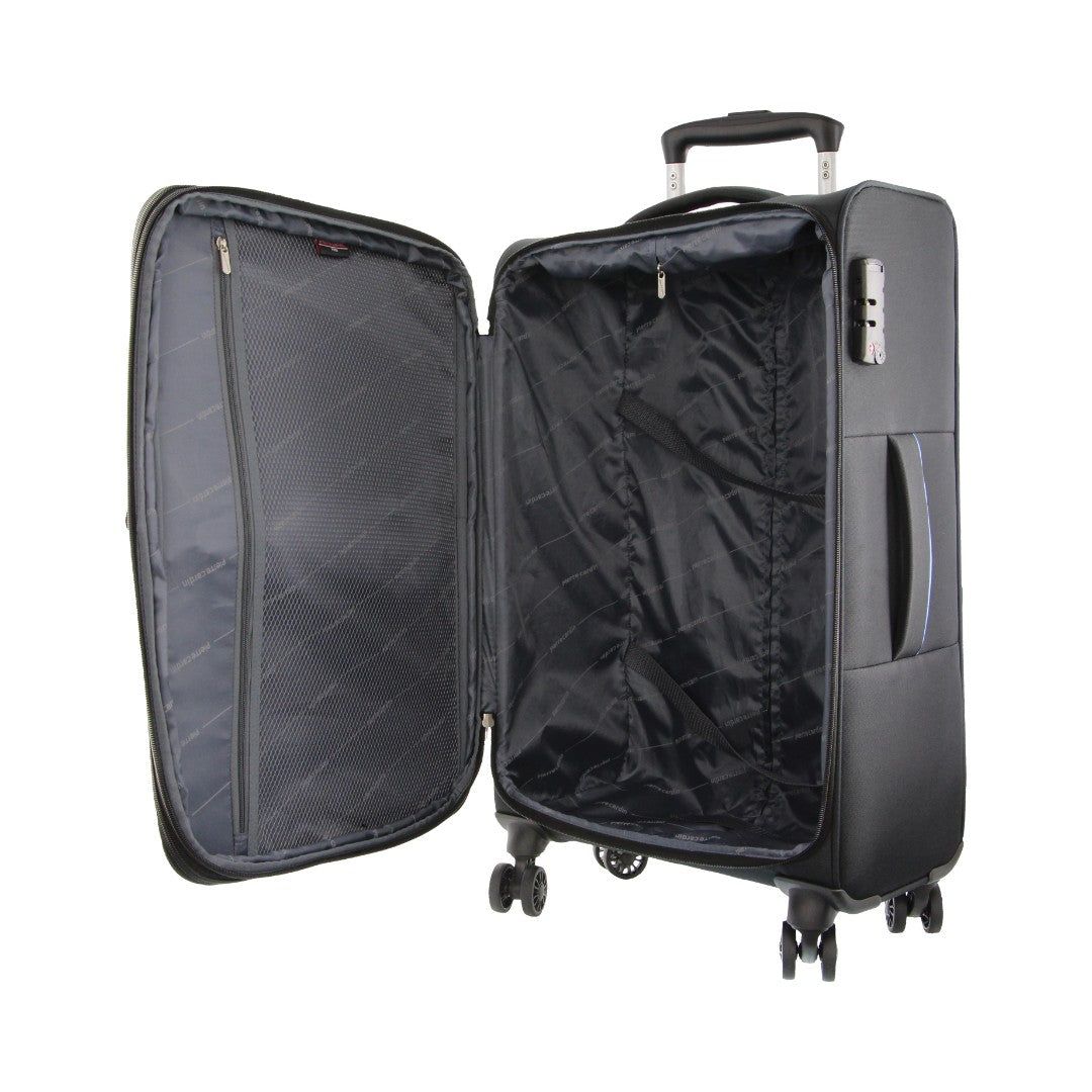 Soft Shell Cases Pierre Cardin 68cm MEDIUM Soft Shell Suitcase Travel Pretas | 0196-BZIGX