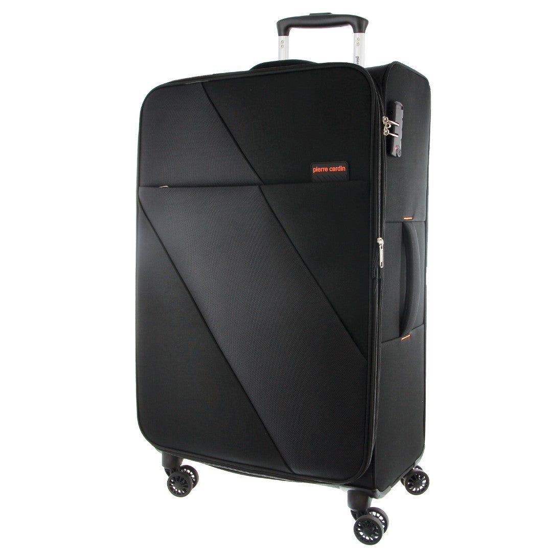 Soft Shell Cases Pierre Cardin 68cm MEDIUM Soft-Shell Suitcase Travel Pretas | 3851-FWBTR