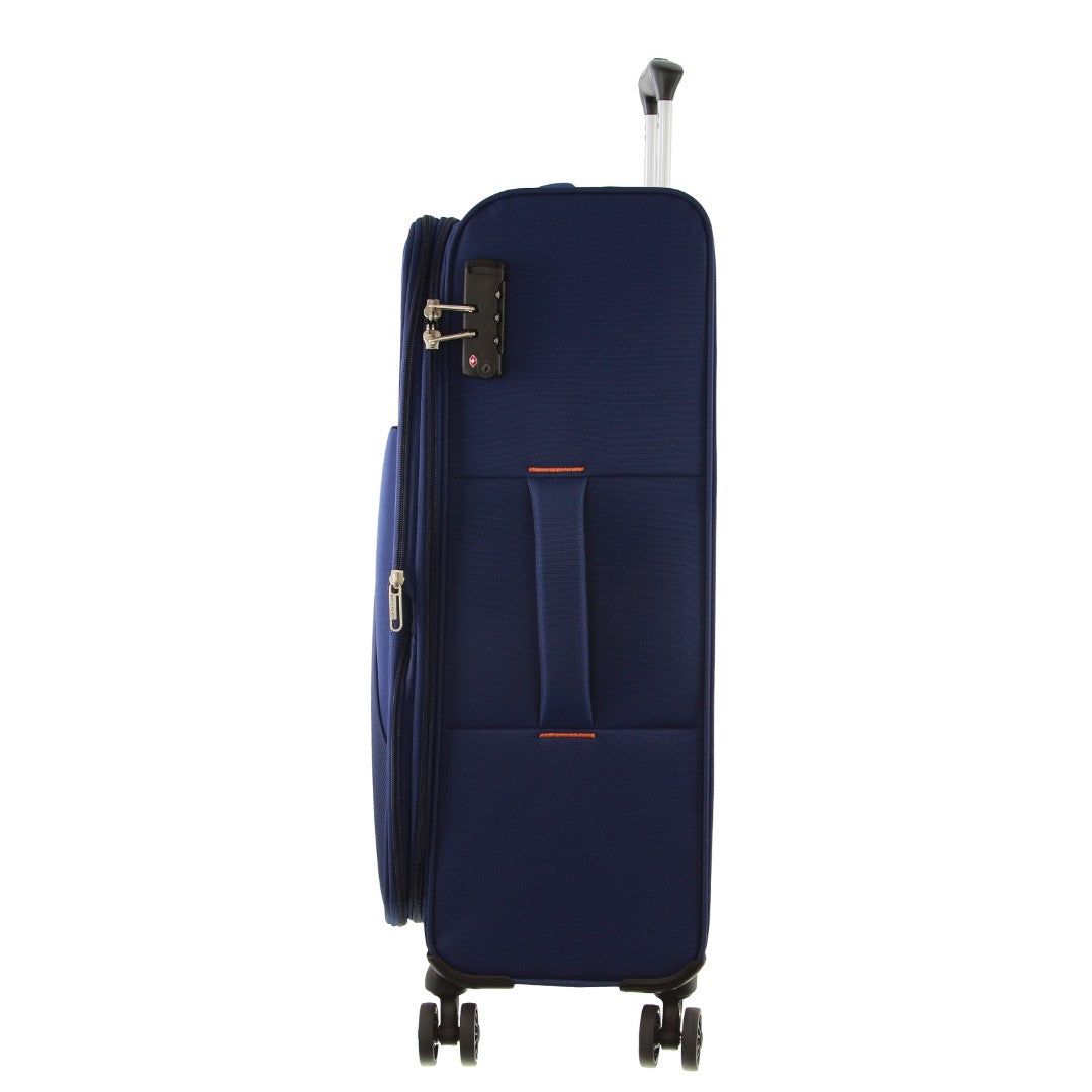 Soft Shell Cases Pierre Cardin 78cm LARGE Soft Shell Suitcase Travel Azul Marinho | 5812-PGVCY