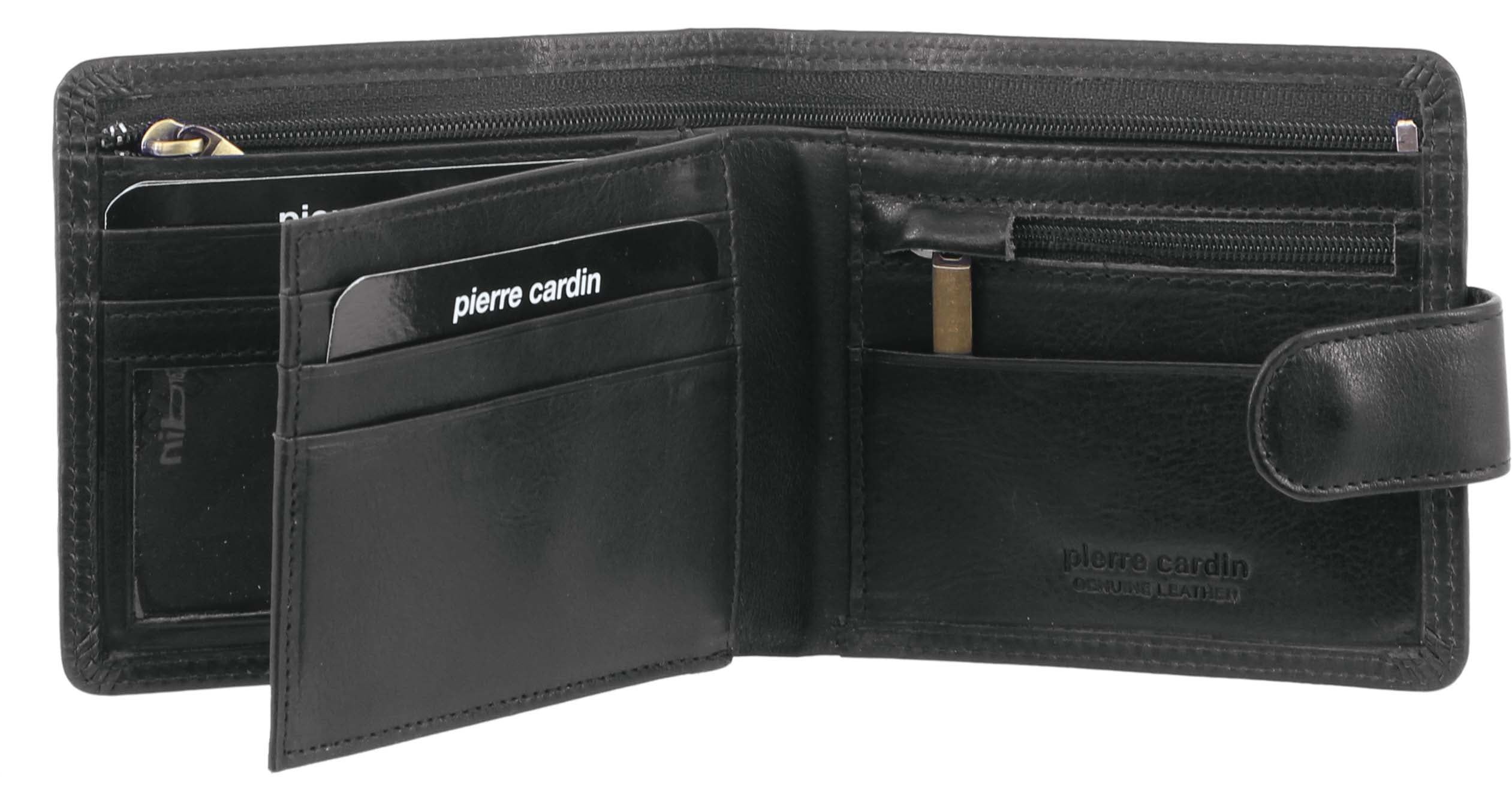 Tab Wallets Pierre Cardin Rustic Leather Wallet Masculino Pretas | 6032-AUZBV