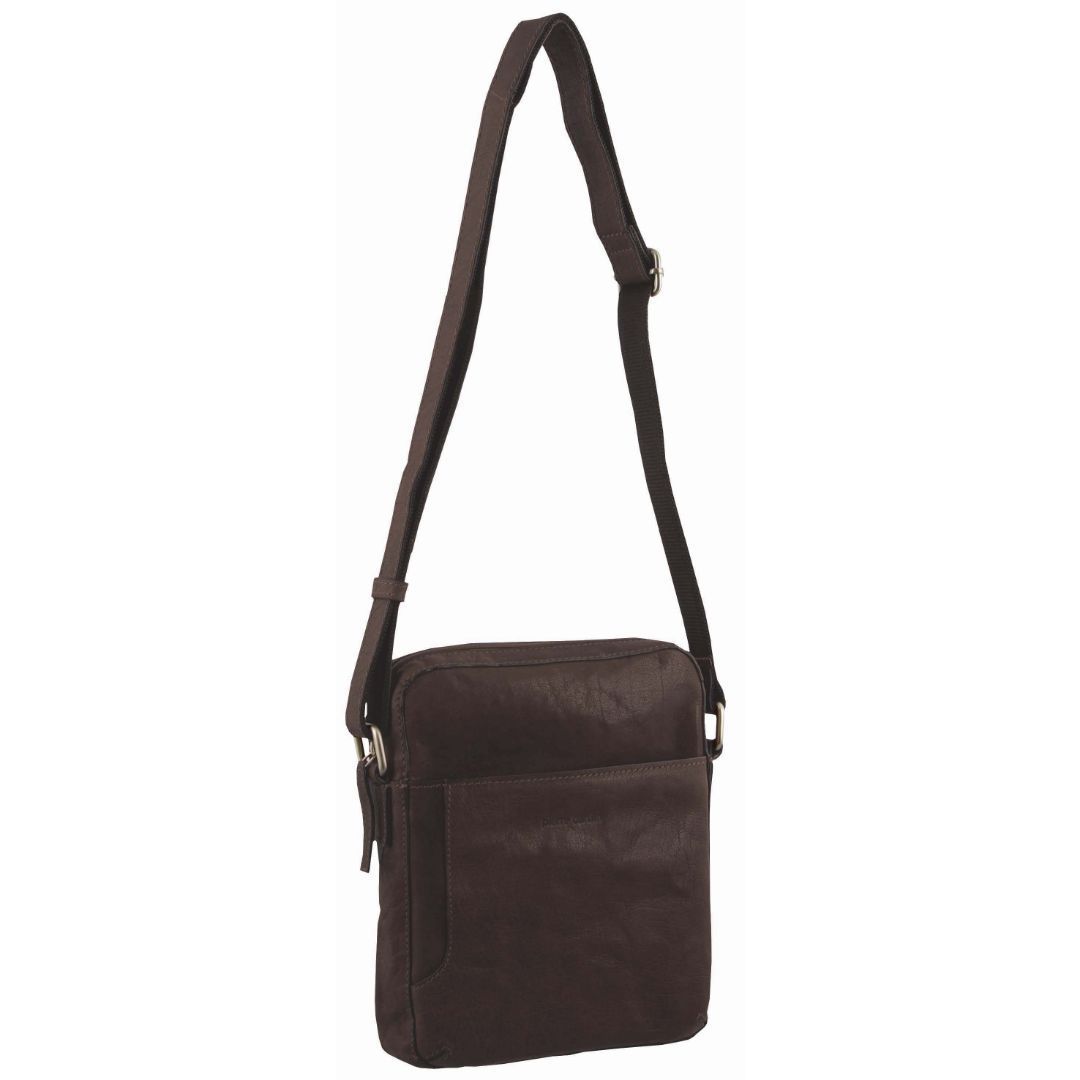 Tablet Bags Pierre Cardin Rustic Leather Cross Body Tablet Bag Masculino Marrom | 6598-OQXCK